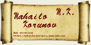Mahailo Korunov vizit kartica